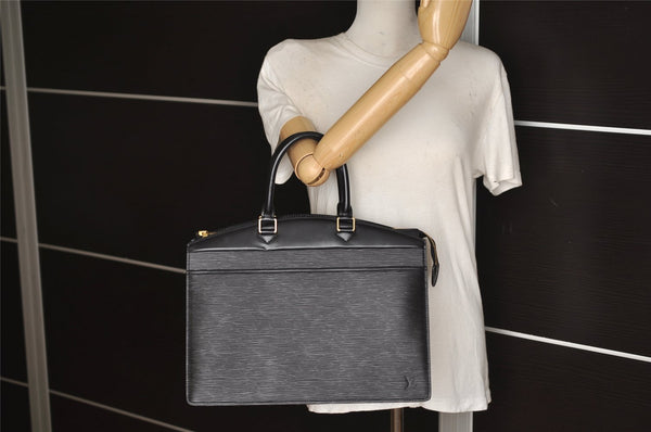 Authentic Louis Vuitton Epi Riviera Hand Bag Black M48182 LV 8846J