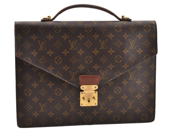 Auth Louis Vuitton Monogram Porte Documents Bandouliere M53338 Briefcase 8848I