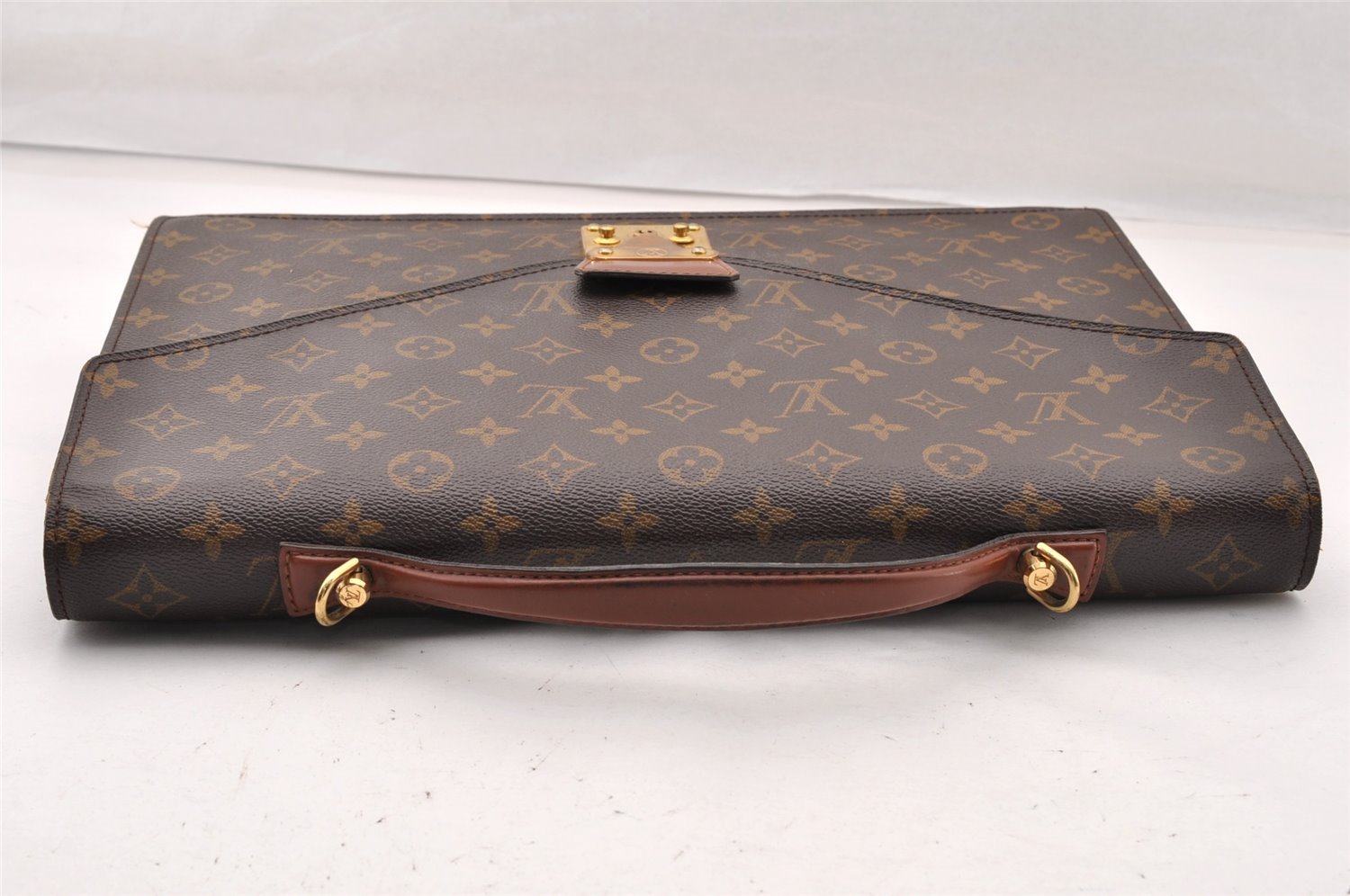 Auth Louis Vuitton Monogram Porte Documents Bandouliere M53338 Briefcase 8848I