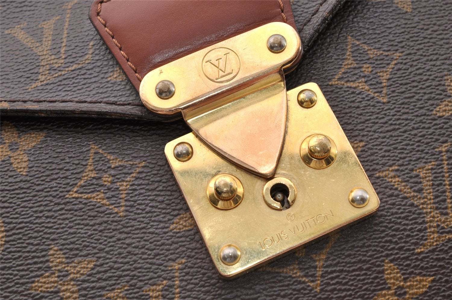 Auth Louis Vuitton Monogram Porte Documents Bandouliere M53338 Briefcase 8848I
