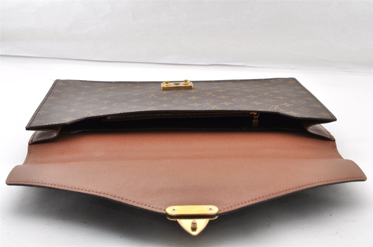 Auth Louis Vuitton Monogram Porte Documents Bandouliere M53338 Briefcase 8848I