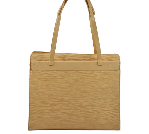 Authentic Louis Vuitton Epi Croisette PM Shoulder Tote Bag M5249A Yellow 8849J