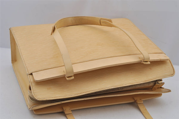 Authentic Louis Vuitton Epi Croisette PM Shoulder Tote Bag M5249A Yellow 8849J