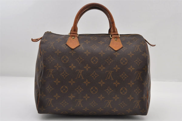 Authentic Louis Vuitton Monogram Speedy 30 Hand Boston Bag M41526 Junk 8852I