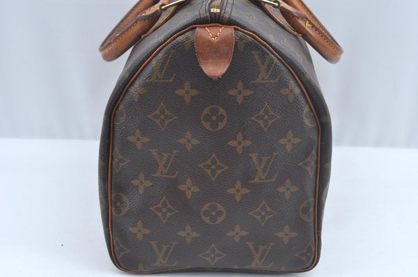 Authentic Louis Vuitton Monogram Speedy 30 Hand Boston Bag M41526 Junk 8852I