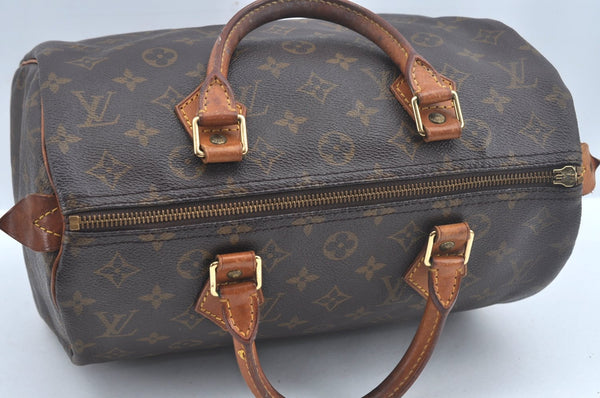 Authentic Louis Vuitton Monogram Speedy 30 Hand Boston Bag M41526 Junk 8852I