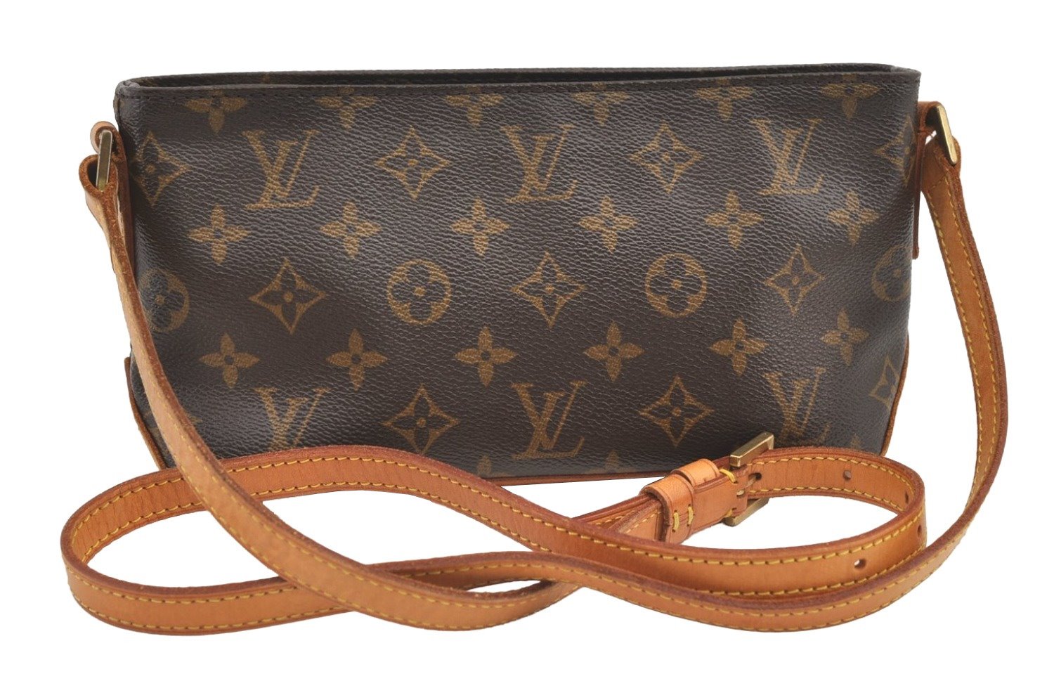 Authentic Louis Vuitton Monogram Trotteur Shoulder Cross Bag M51240 LV 8853J