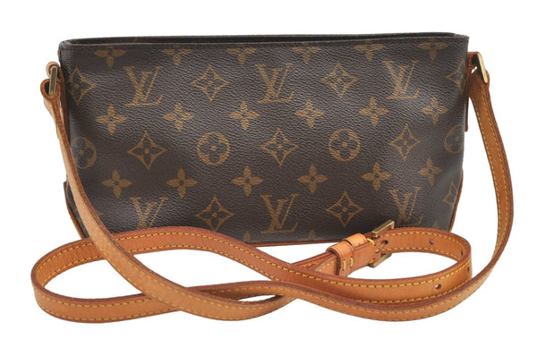 Authentic Louis Vuitton Monogram Trotteur Shoulder Cross Bag M51240 LV 8853J