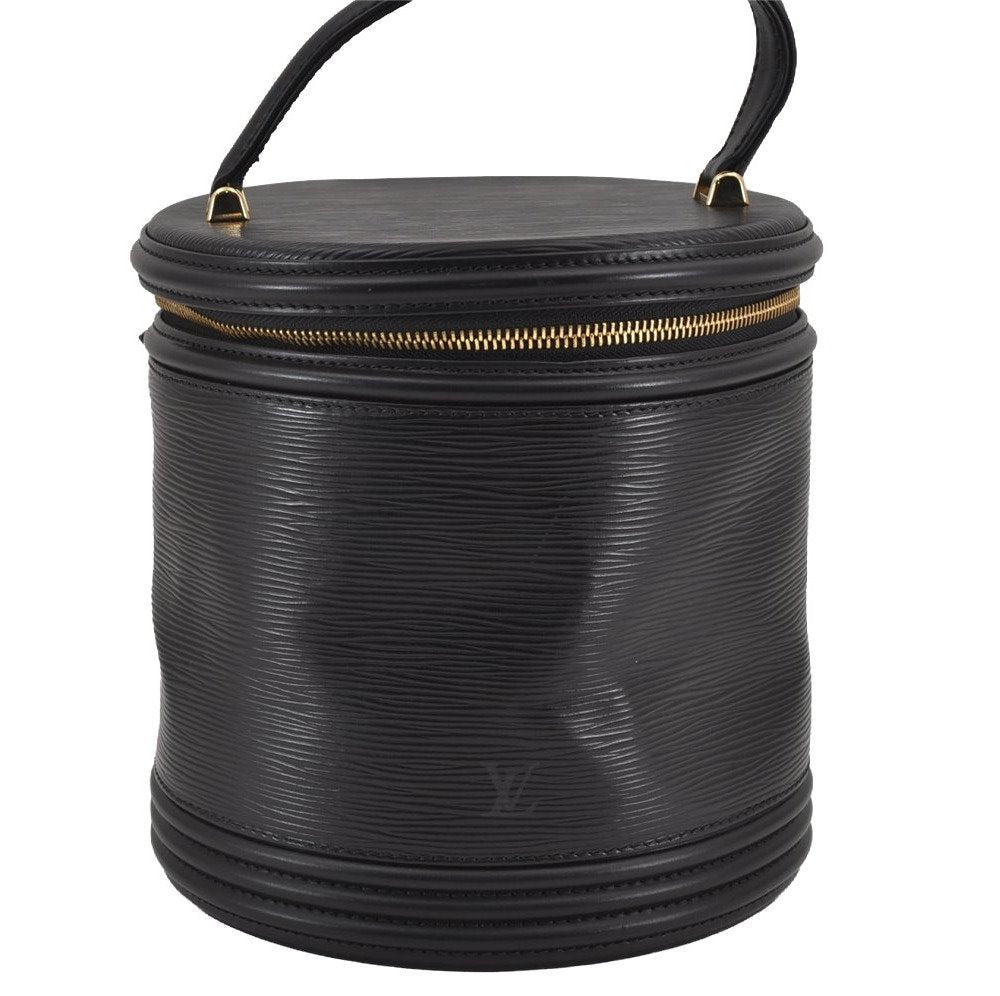 Authentic Louis Vuitton Epi Cannes Cosmetic Hand Bag Purse Black M48032 LV 8854J