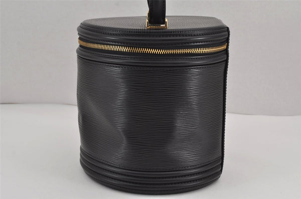 Authentic Louis Vuitton Epi Cannes Cosmetic Hand Bag Purse Black M48032 LV 8854J