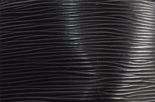 Authentic Louis Vuitton Epi Cannes Cosmetic Hand Bag Purse Black M48032 LV 8854J