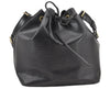 Authentic Louis Vuitton Epi Petit Noe Shoulder Drawstring Bag M59012 Black 8855I