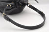 Authentic Louis Vuitton Epi Petit Noe Shoulder Drawstring Bag M59012 Black 8855I