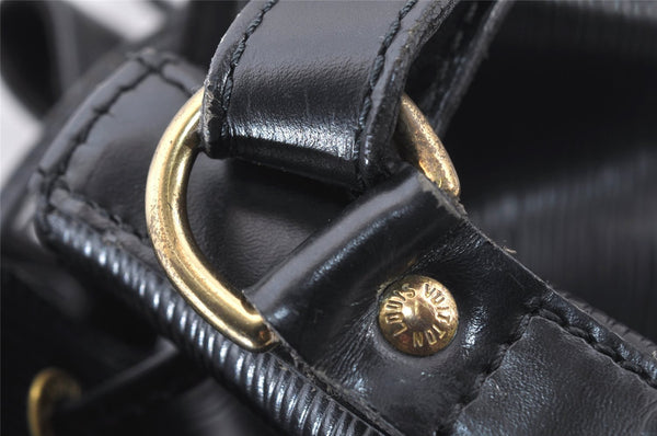 Authentic Louis Vuitton Epi Petit Noe Shoulder Drawstring Bag M59012 Black 8855I