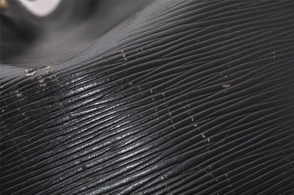 Authentic Louis Vuitton Epi Petit Noe Shoulder Drawstring Bag M59012 Black 8855I