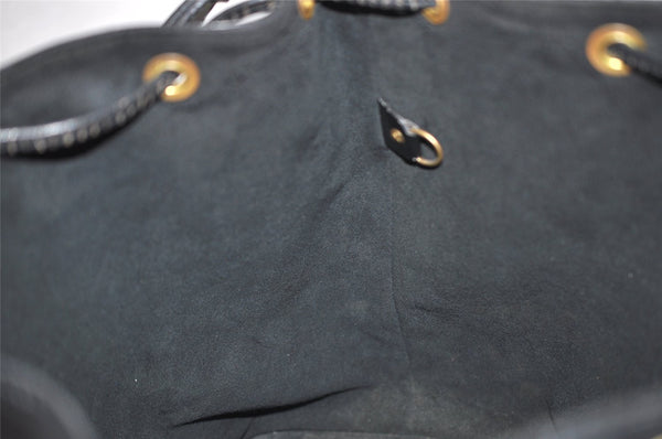 Authentic Louis Vuitton Epi Petit Noe Shoulder Drawstring Bag M59012 Black 8855I