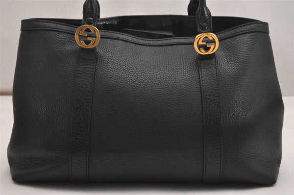Authentic GUCCI Vintage Miss GG Shoulder Hand Bag Leather 353122 Black 8859J
