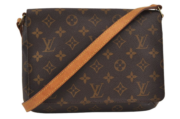 Authentic Louis Vuitton Monogram Musette Tango Shoulder Bag M51257 LV 8862J