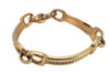 Authentic Christian Dior Rhinestone Chain Bracelet Gold Tone CD 8862K