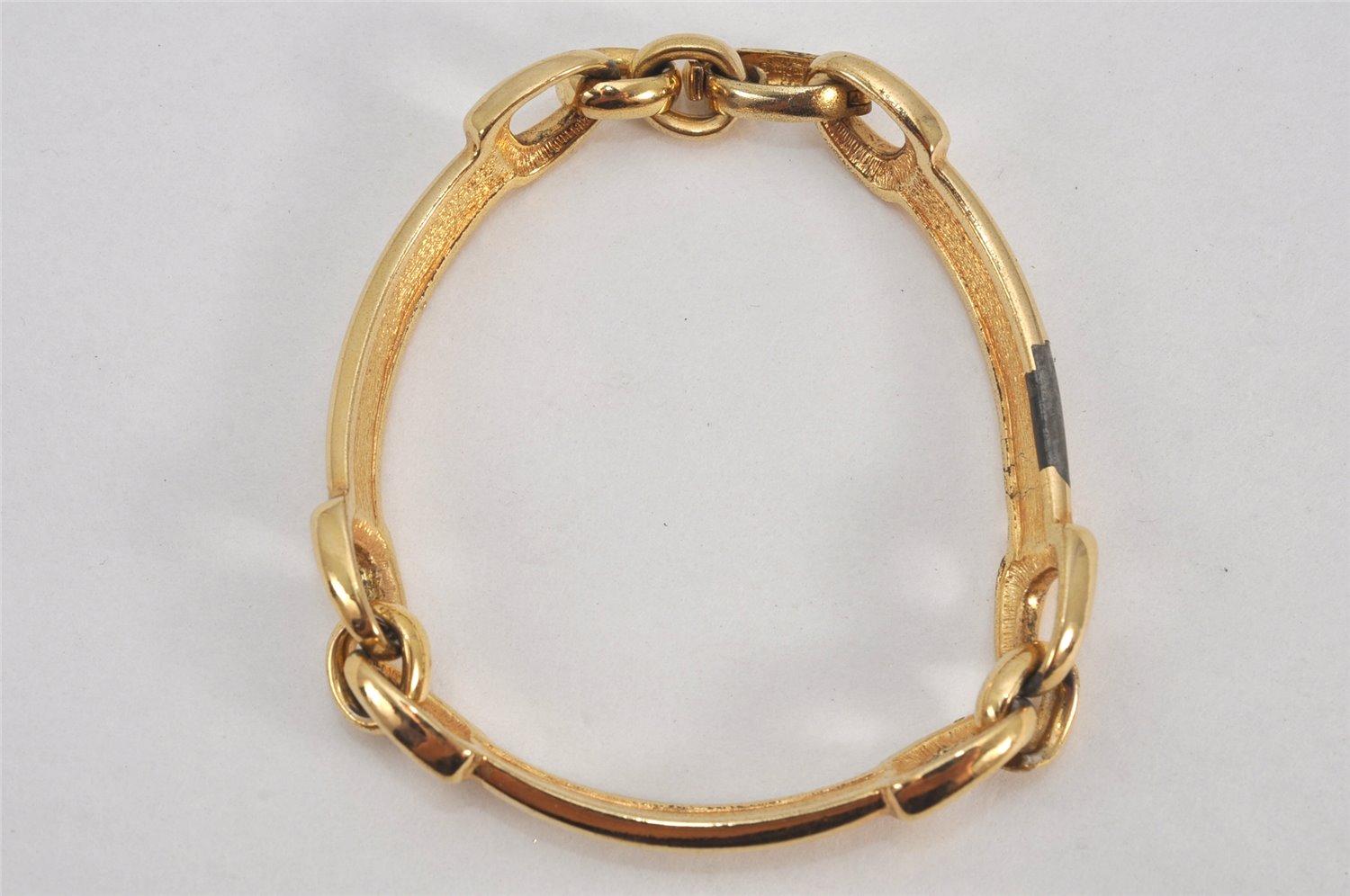 Authentic Christian Dior Rhinestone Chain Bracelet Gold Tone CD 8862K