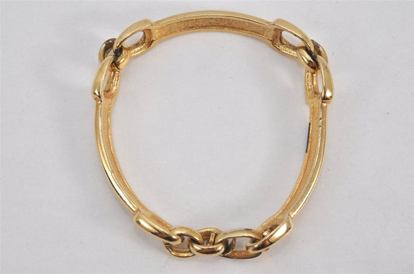 Authentic Christian Dior Rhinestone Chain Bracelet Gold Tone CD 8862K