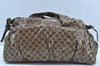 Authentic GUCCI GG Crystal Hysteria Tote Hand Bag PVC Leather 197021 Brown 8863H