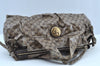 Authentic GUCCI GG Crystal Hysteria Tote Hand Bag PVC Leather 197021 Brown 8863H