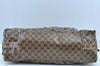 Authentic GUCCI GG Crystal Hysteria Tote Hand Bag PVC Leather 197021 Brown 8863H