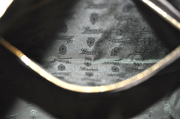 Authentic GUCCI GG Crystal Hysteria Tote Hand Bag PVC Leather 197021 Brown 8863H