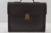 Auth Louis Vuitton Taiga Serviette Moskova Briefcase Purple M30036 Junk 8864I