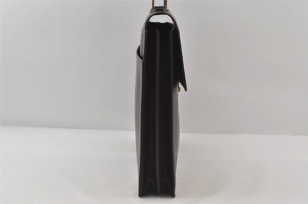 Auth Louis Vuitton Taiga Serviette Moskova Briefcase Purple M30036 Junk 8864I