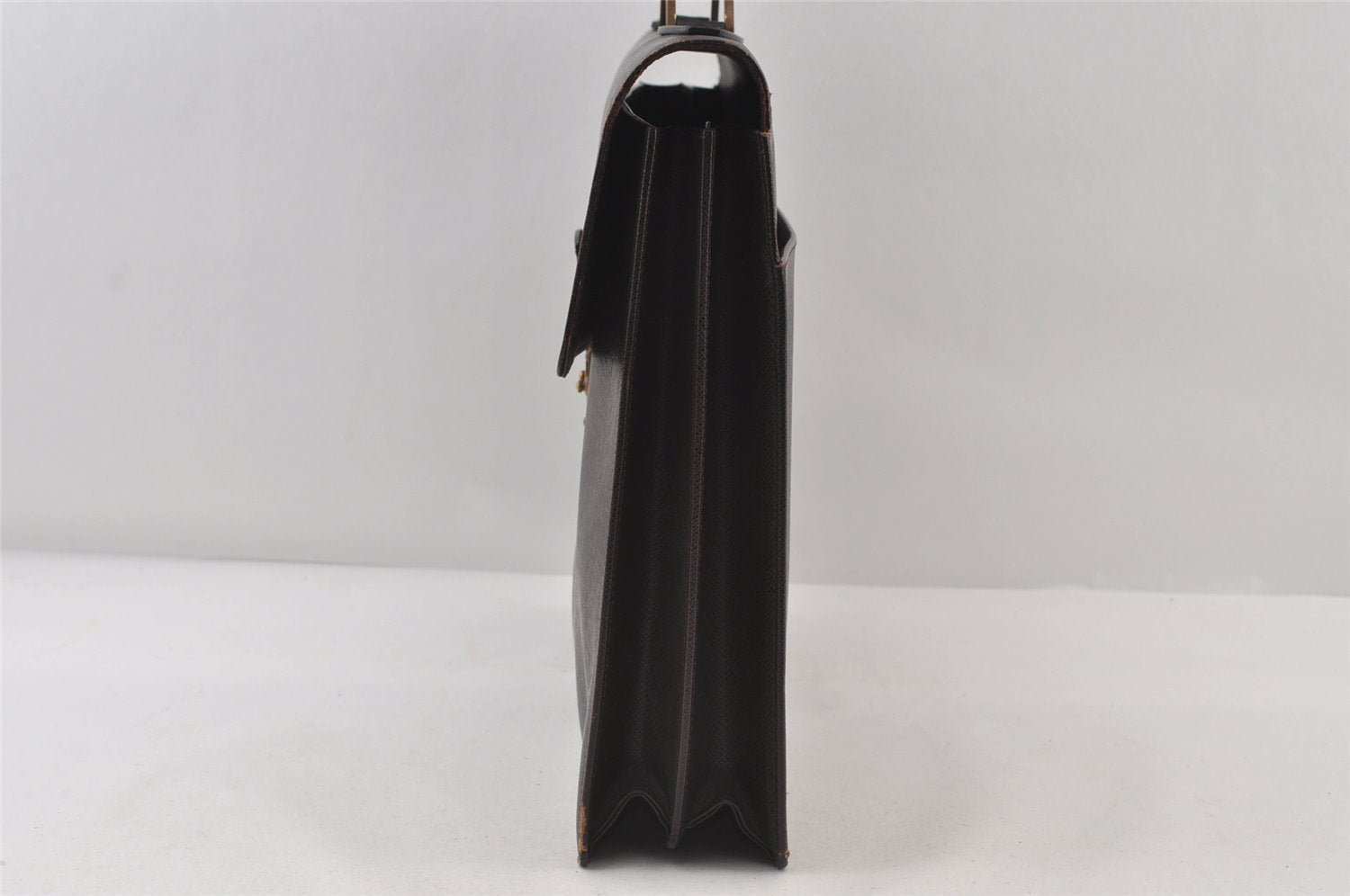 Auth Louis Vuitton Taiga Serviette Moskova Briefcase Purple M30036 Junk 8864I