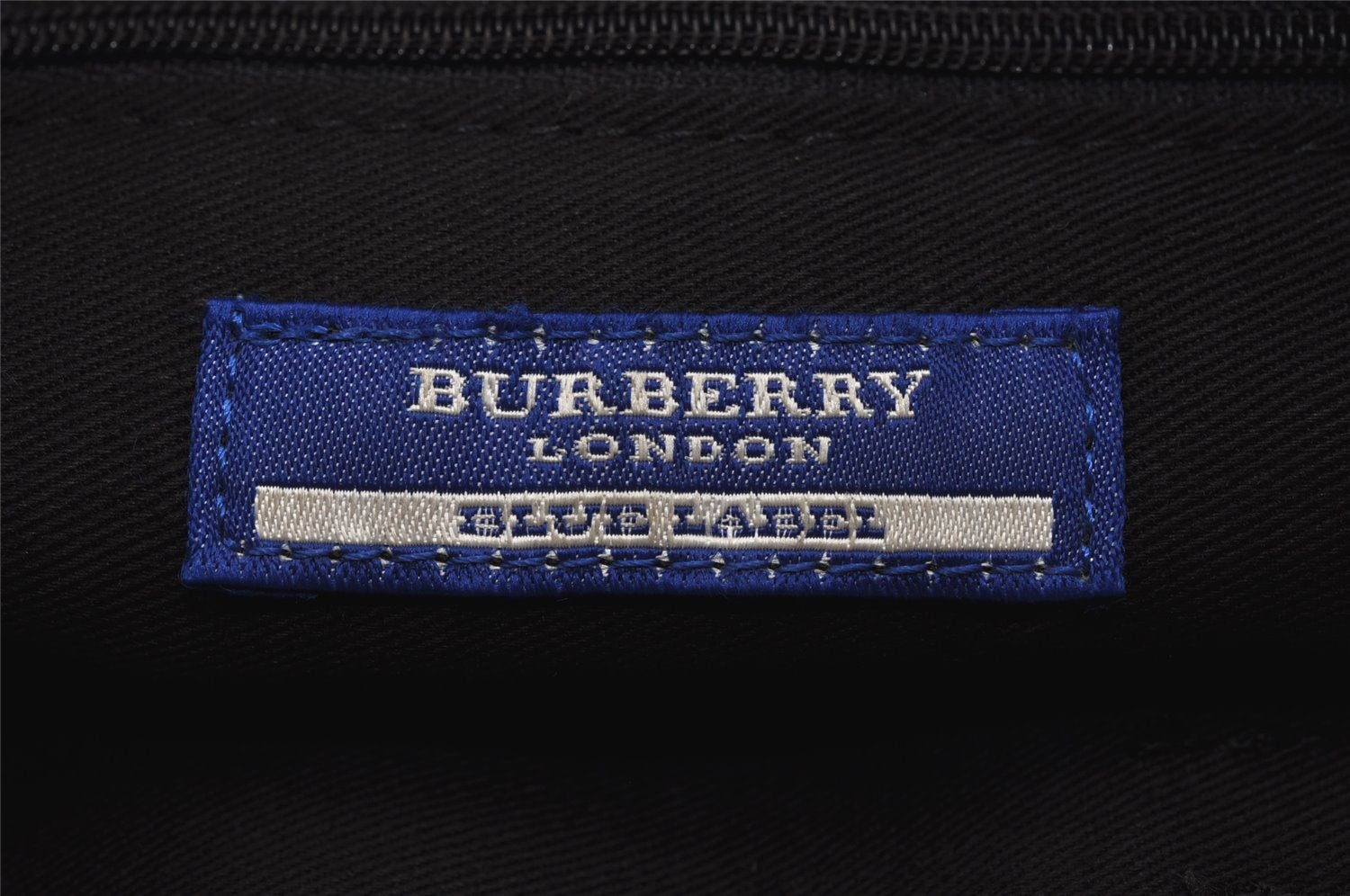 Authentic BURBERRY BLUE LABEL Check Hand Tote Bag Nylon Leather Pink Beige 8864J