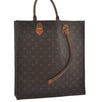 Authentic Louis Vuitton Monogram Sac Plat Hand Tote Bag M51140 LV Junk 8865I