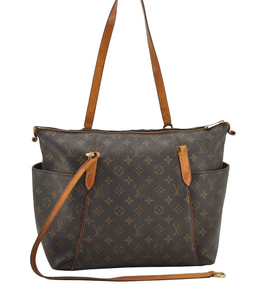 Authentic Louis Vuitton Monogram Totally MM Shoulder Tote Bag M41015 Junk 8866I