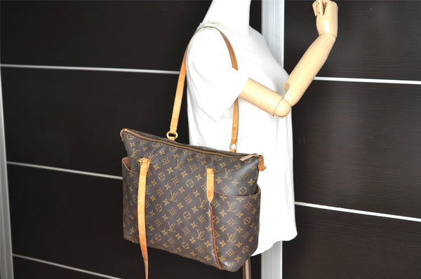 Authentic Louis Vuitton Monogram Totally MM Shoulder Tote Bag M41015 Junk 8866I