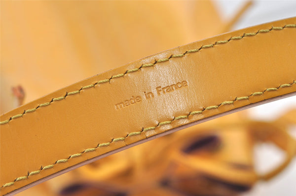 Authentic Louis Vuitton Epi Petit Noe Drawstring Bag Yellow M44109 LV 8866J