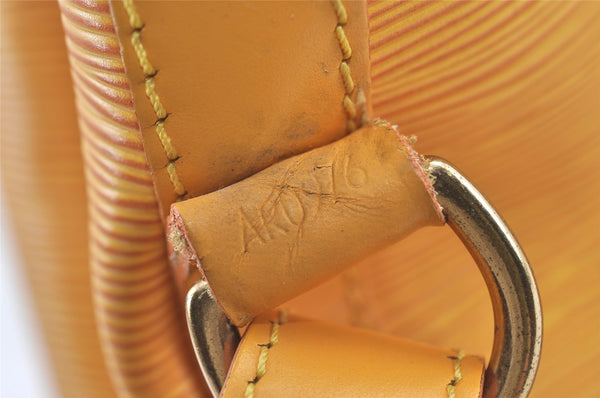 Authentic Louis Vuitton Epi Petit Noe Drawstring Bag Yellow M44109 LV 8866J