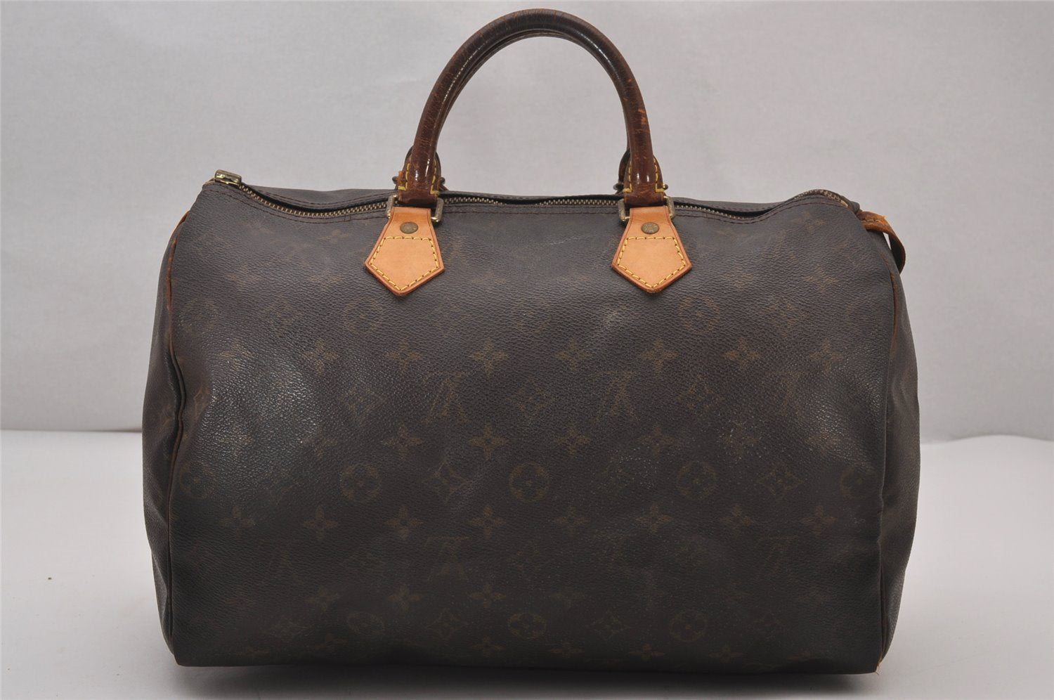 Authentic Louis Vuitton Monogram Speedy 35 Hand Boston Bag M41524 LV Junk 8868I