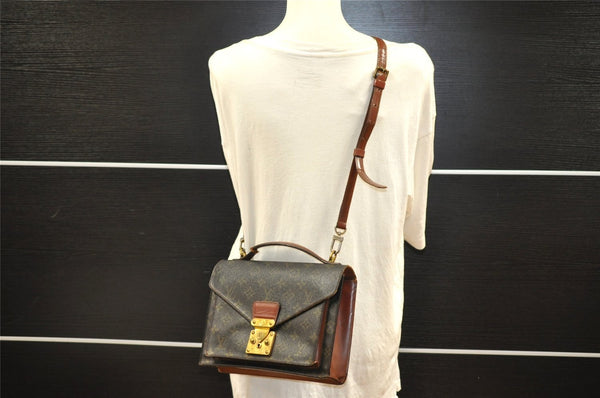Authentic Louis Vuitton Monogram Monceau 2Way Shoulder Hand Bag M51187 LV 8869I