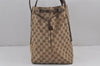 Authentic GUCCI Vintage Shoulder Tote Bag GG Canvas Leather 30501 Brown 8869J