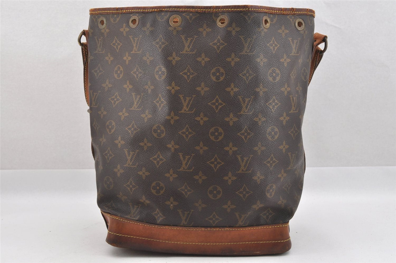 Authentic Louis Vuitton Monogram Noe Shoulder Drawstring Bag M42224 LV 8870I