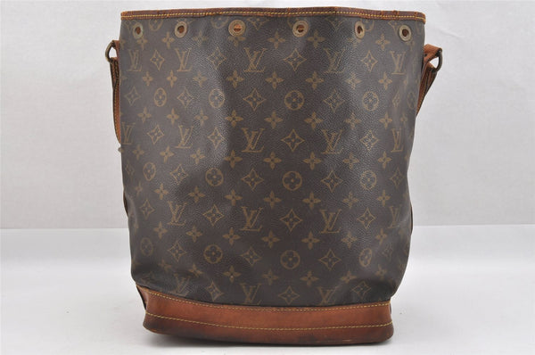 Authentic Louis Vuitton Monogram Noe Shoulder Drawstring Bag M42224 LV 8870I