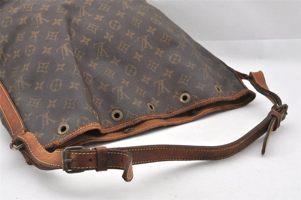 Authentic Louis Vuitton Monogram Noe Shoulder Drawstring Bag M42224 LV 8870I