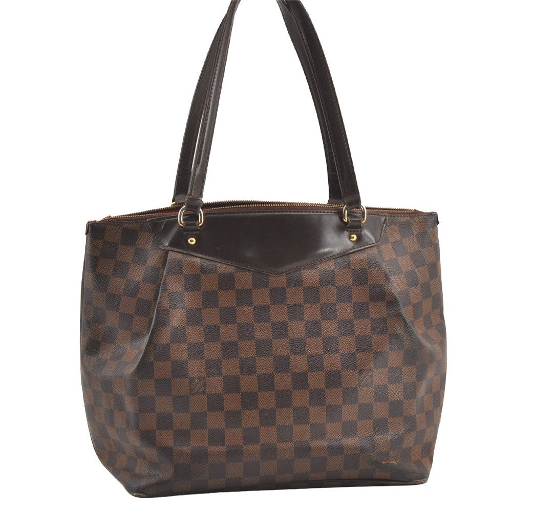 Authentic Louis Vuitton Damier Westminster GM Hand Bag N41103 LV Junk 8870J