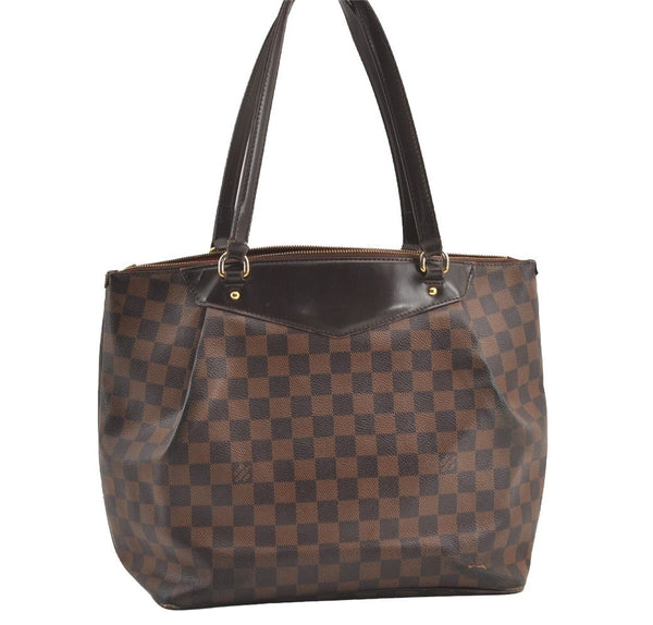 Authentic Louis Vuitton Damier Westminster GM Hand Bag N41103 LV Junk 8870J