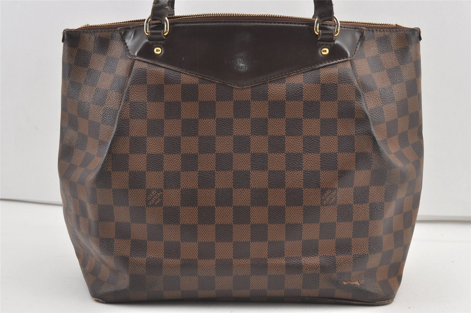 Authentic Louis Vuitton Damier Westminster GM Hand Bag N41103 LV Junk 8870J