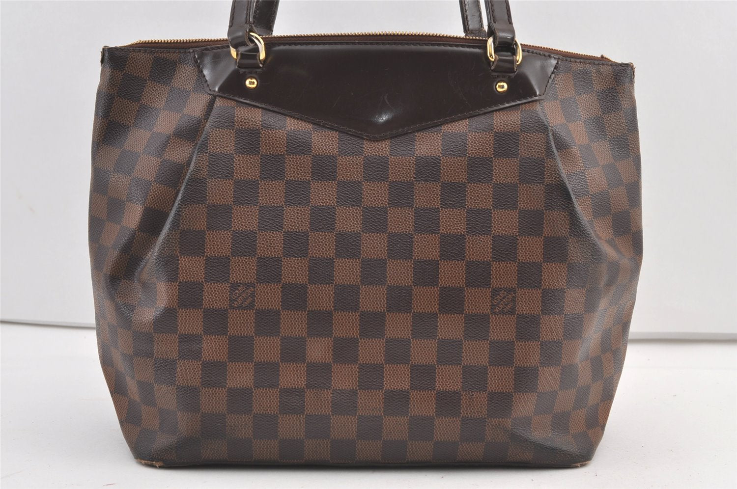 Authentic Louis Vuitton Damier Westminster GM Hand Bag N41103 LV Junk 8870J