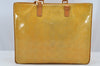 Authentic Louis Vuitton Vernis Columbus Tote Bag Yellow M91028 LV Junk 8873I