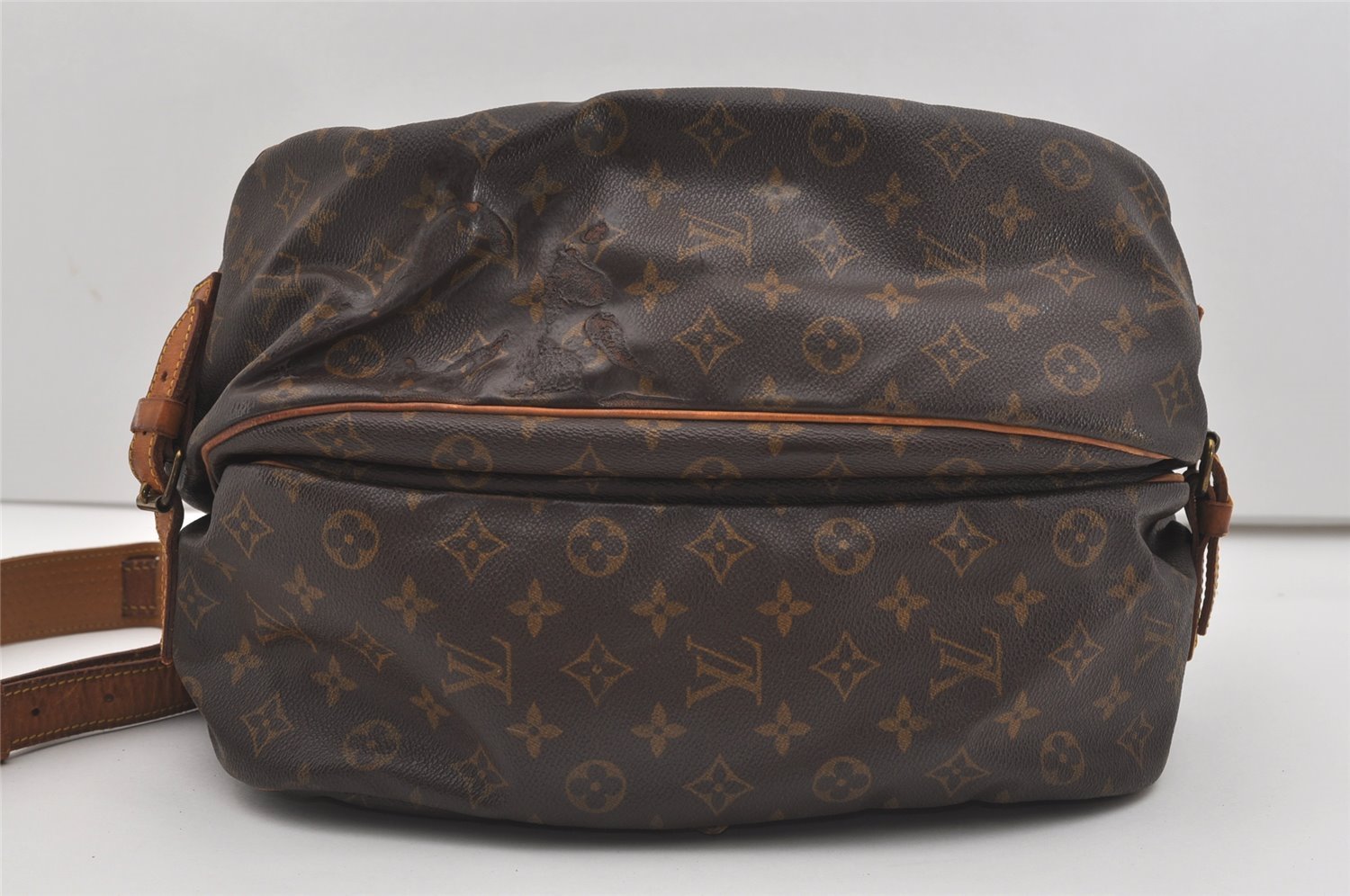 Authentic Louis Vuitton Monogram Saumur 35 Shoulder Cross Bag M42254 LV 8874I